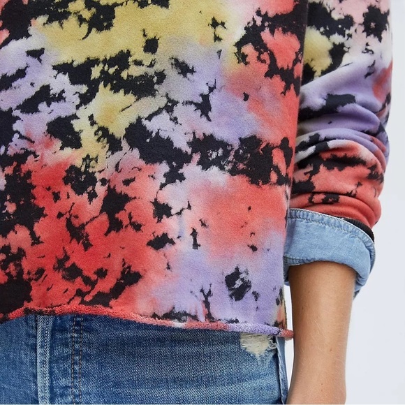ANTHROPOLOGIE | LETLUV ZOEY TIE-DYE SWEATSHIRT SMALL - Picture 2 of 8
